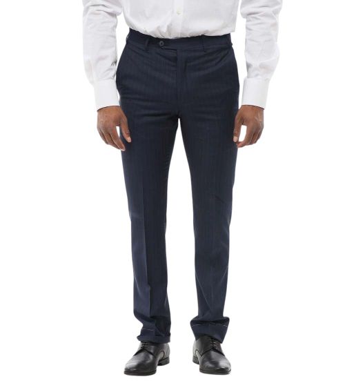 Blue Slim Stripes Trousers