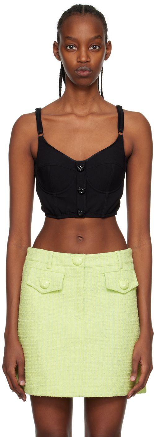 Black button camisole