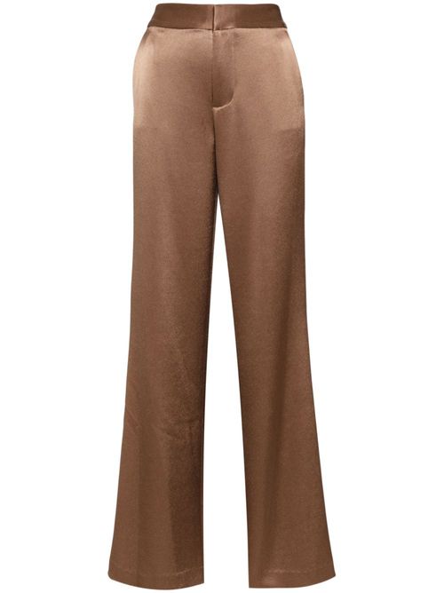 Calvin satin-finish trousers - Brown