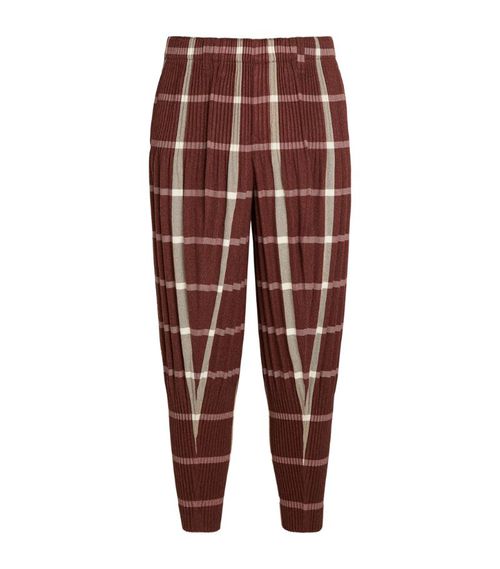 Homme Plisse Issey Miyake 남성 Tweed Check Balloon Trousers
