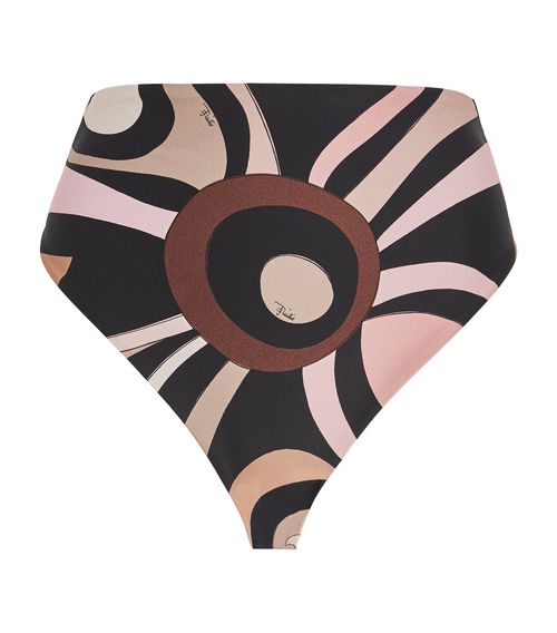 Pucci Marmo Print High-Rise Bikini Bottoms