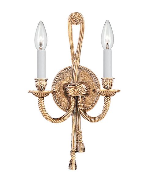 2-Light 15" Wall Sconce in Olde Bra