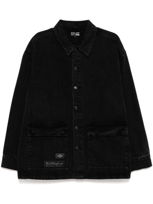 Denim shirt jacket - Black