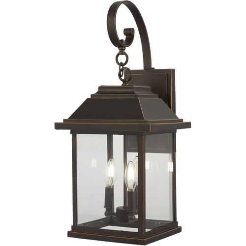 Mariner'S Pointe 4-Light 26" Outdoor Wall Light in Oil Rubbed Bronze with Gold High