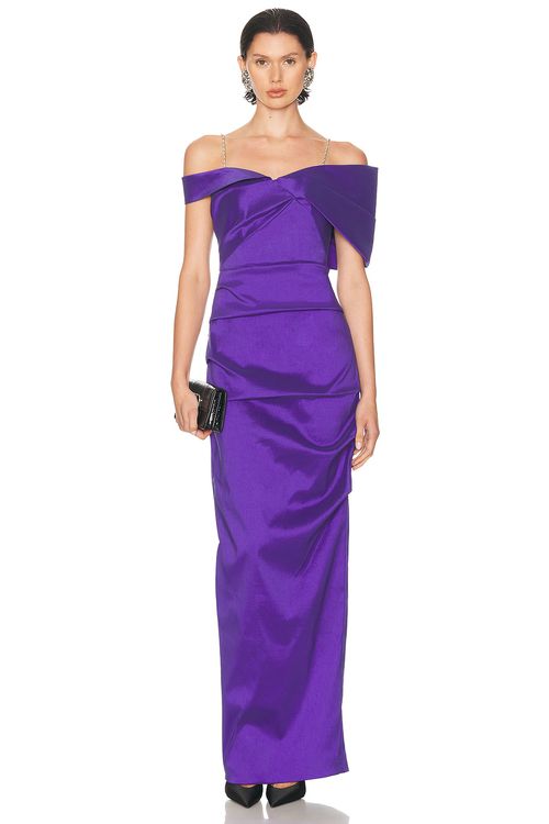 Rachel Gilbert Dahli Gown in Purple - Purple.  3 also in 0