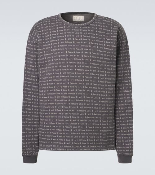 Jacquard cotton sweater