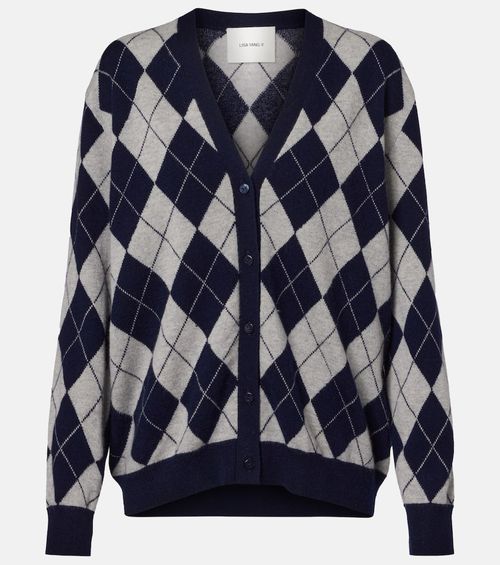 Raelyn argyle cashmere cardigan