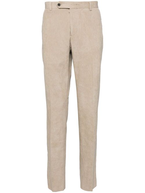 Corduroy tapered trousers - Neutrals