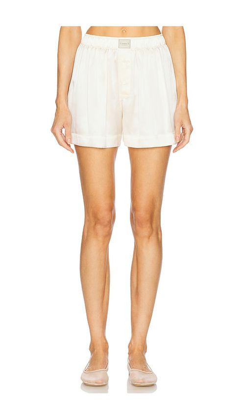 Comme Si Silk La Boxer Classica Short in Pink. - S also in