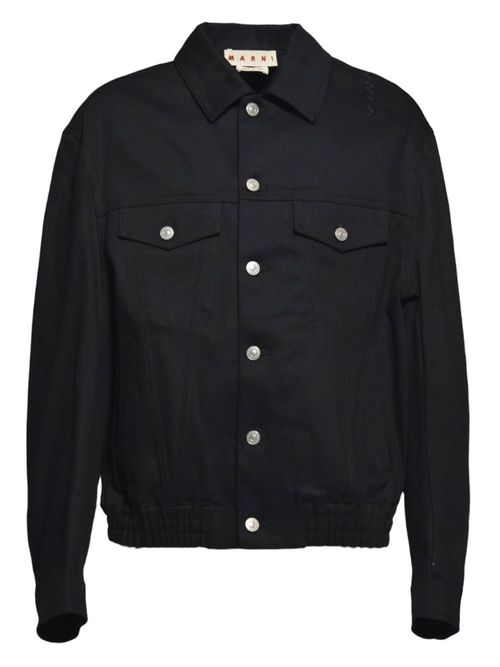 Buttoned denim jacket - Black