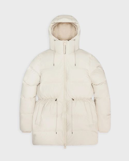 Rains Jacket Alta Long Puffer String W Dune