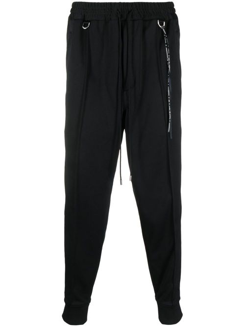 Skull-tape tapered track pants - Black