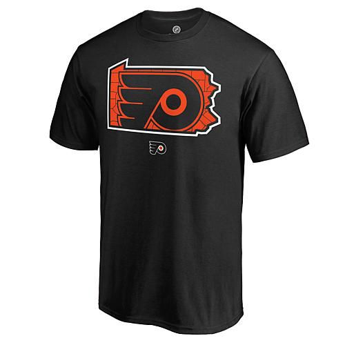 Men's Fanatics Black Philadelphia Flyers State Hometown Collection Local T-Shirt - Size Small