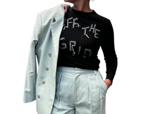 Off The Grid Crewneck Top In Black