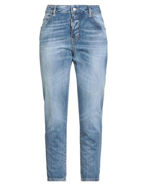 Woman Jeans Blue Size 0 Cotton, Calfskin