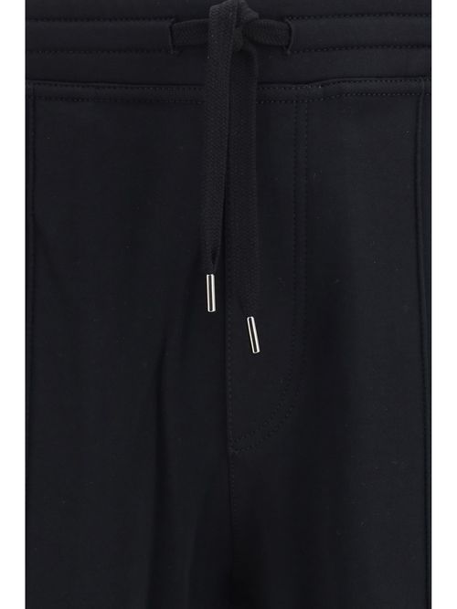 Cotton-Blend Joggers — Black