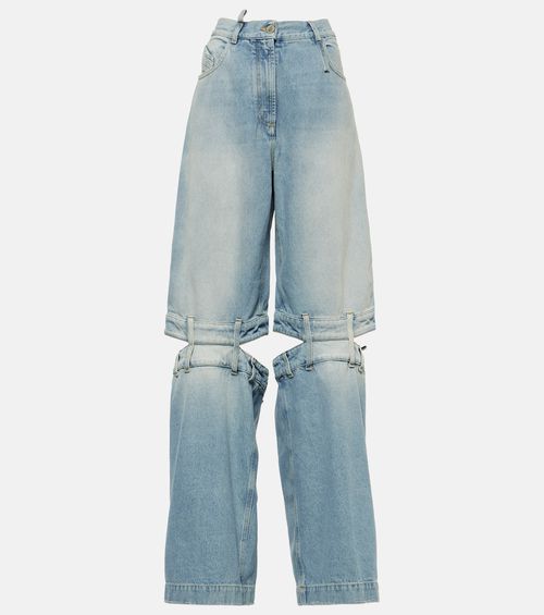Low-rise wide-leg jeans