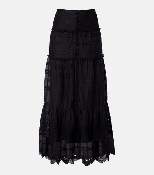 Paoline lace-trimmed maxi skirt
