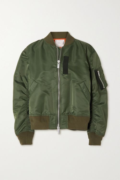 Shell Bomber Jacket - Green