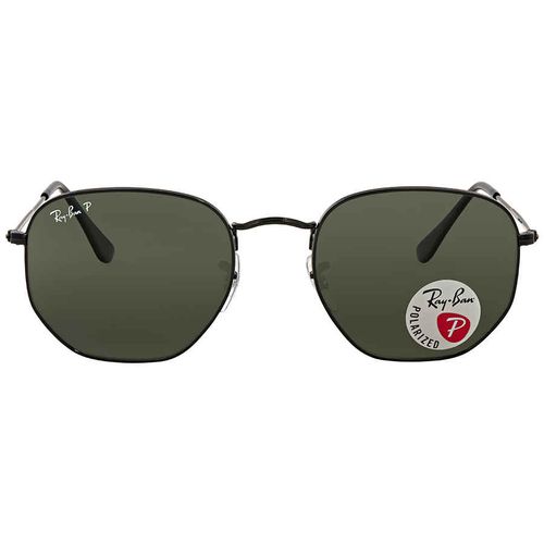 ?Green Lenses Hexagonal Polarized Sunglasses for Men and Women Ray-Ban RB3548 Gold , Green main image 4