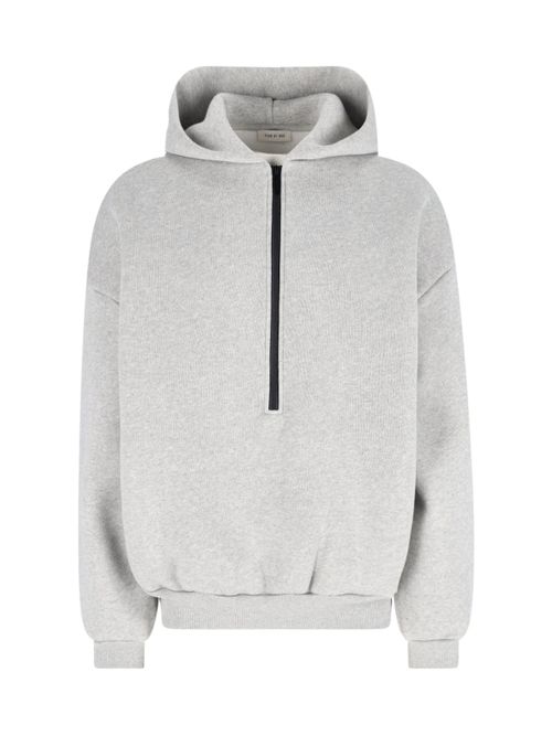 Men's Relaxed Cotton-Blend Sweater with Ribbed Cuffs & Pocketing