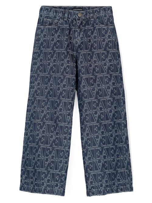 Logo-embroidered jeans - Blue