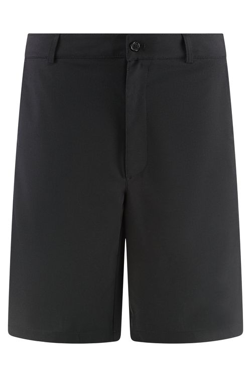 Wool-Blend Techno Fabric Bermuda Shorts — Black