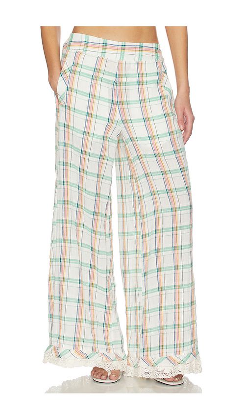 Free People Hour Glass Wide Leg Pant in Ivory. M. Also in L