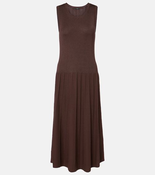 Pleated midi dress