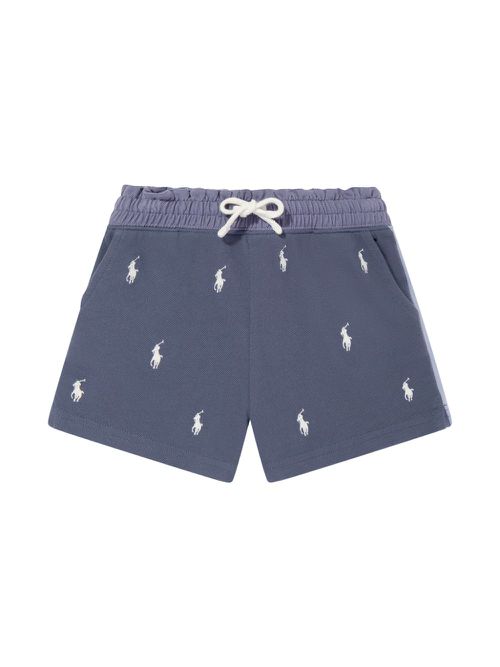 Ralph Lauren Kids 키즈 Polo Pony-embroidered shorts - Blue 313941156001