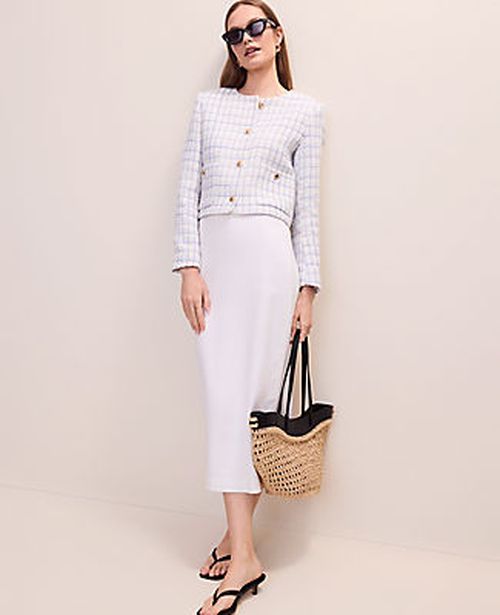 Ann Taylor Patch Pocket Jacket in Tweed