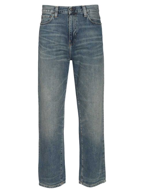Aaron jean Blue Cotton Camano Denim 12 Oz Trousers - Men