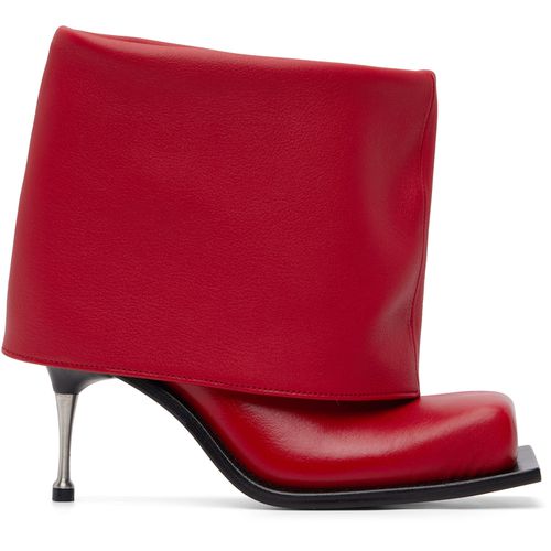 Red Iman Stiletto Heel Boots