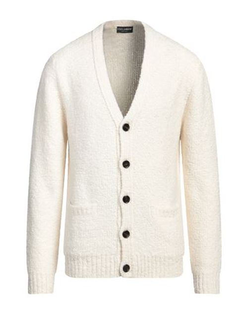 Man Cardigan Ivory Size 36 Cashmere, Silk