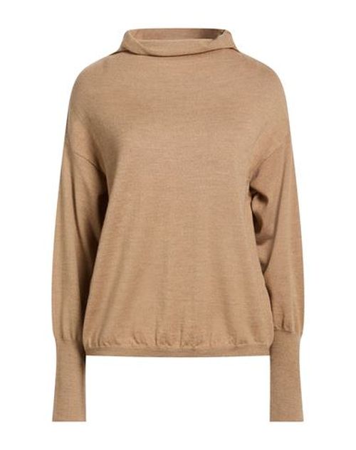 Woman Turtleneck Camel Size 6 Merino Wool