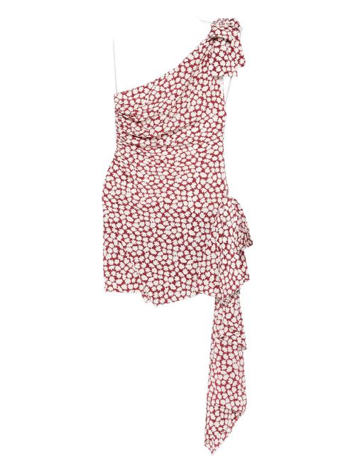 Floral-print mini dress - Red