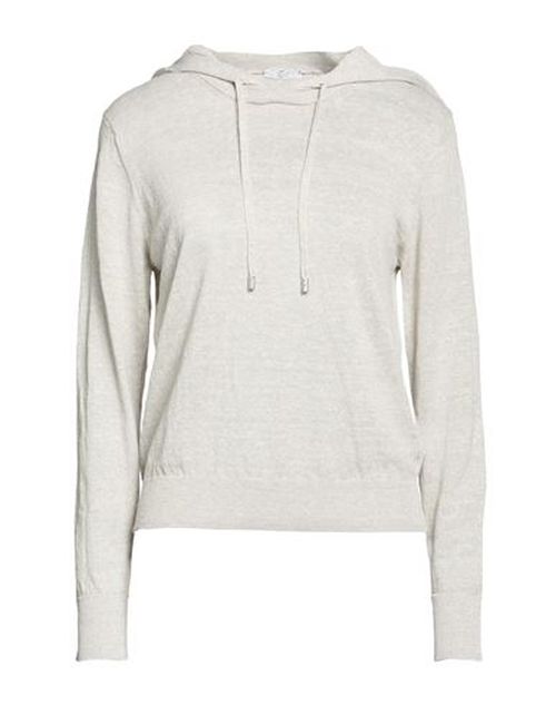 Easy Woman Sweater Light grey Size 6 Linen, Cotton, Viscose