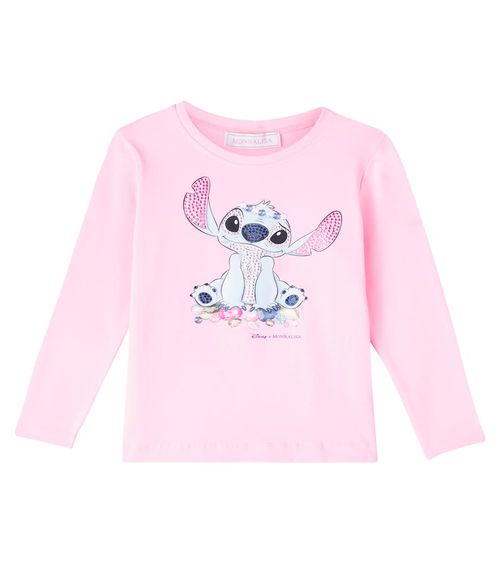 X Disney Stitch cotton-blend jersey top