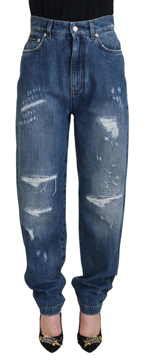 Tattered Denim Jeans — Blue