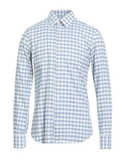 Man Shirt Sky blue Size 16 Cotton, Cashmere