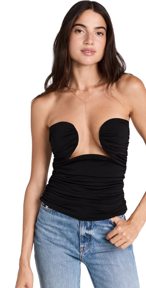Dominique Wire Bustier Top Black