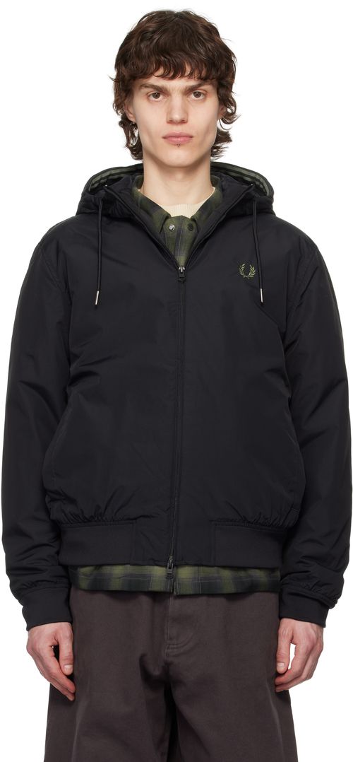Fred Perry Black Hooded Brentham Jacket