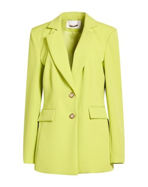 Woman Blazer Lime green Size S Polyester, Elastane
