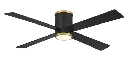 Coal W Soft Brass 54" Ceiling Fan from the Falco Flush Collection