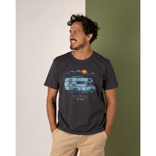 Saltrock Motorhome Mens Short Sleeve T-Shirt in Grey