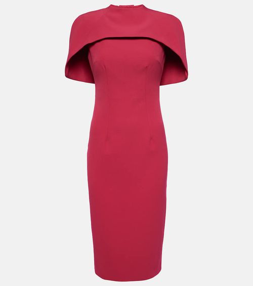 Caped midi dress