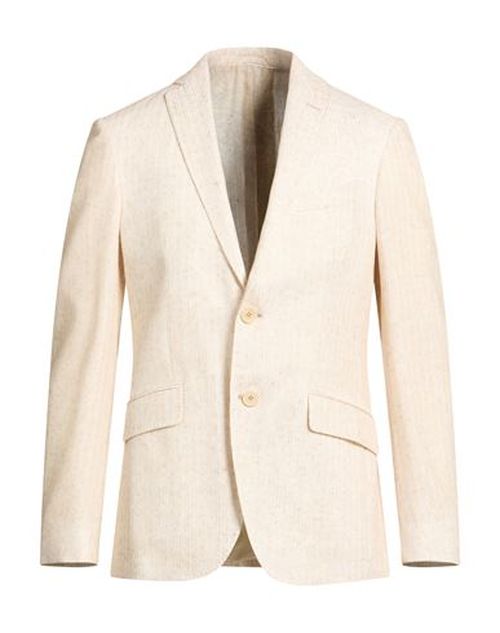 Man Blazer Cream Size 42 Viscose, Linen