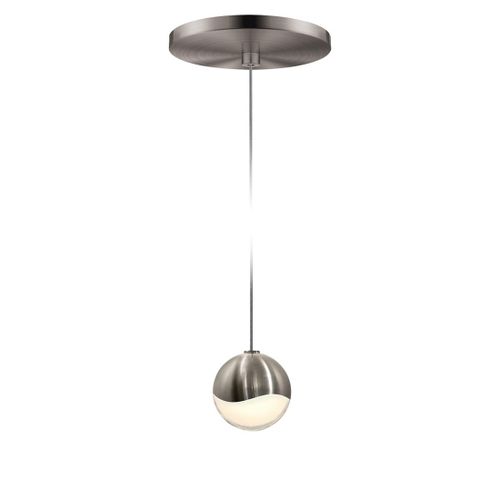 Satin Nickel LED Pendant from the Grapes Collection