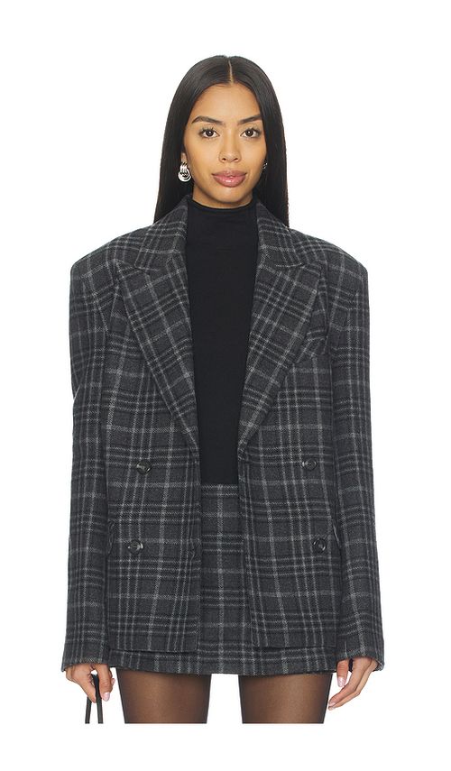 Aniye By Valentina Blazer in Charcoal. L. Also in M, S