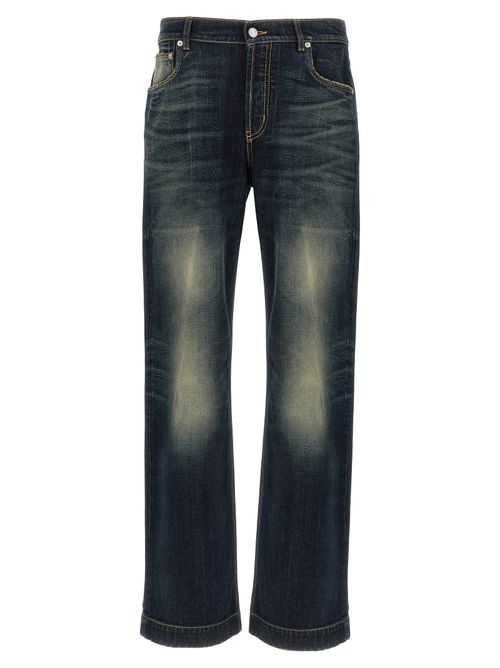 Stonewashed Cotton Jeans — Blue